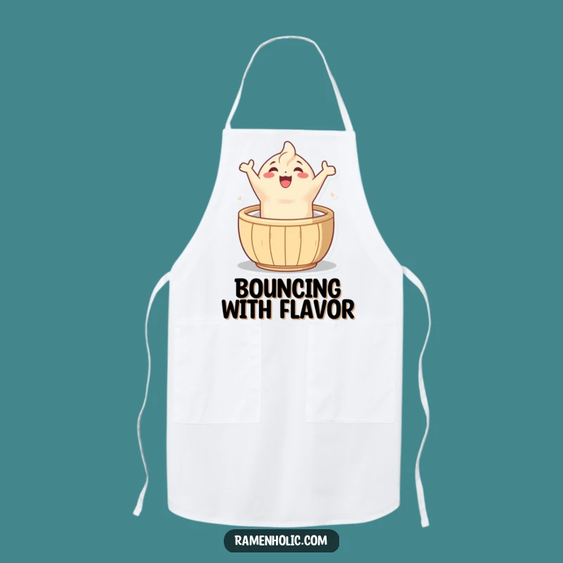 Funny Dumpling Leap Apron: Joyful Kitchenwear for the Enthusiastic Home Chef