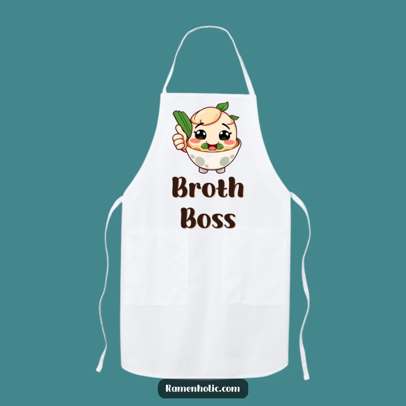 Funny Smiling Ramen Thumbs Up Apron - Chef's Hilarious Approval