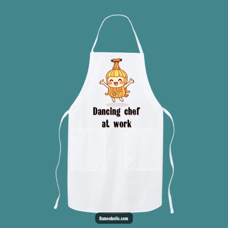 Funny Ramen Noodle Dance Apron - Kitchen Fun & Noodle Moves