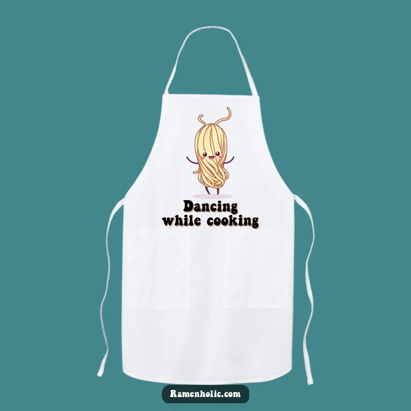 Funny Kawaii Noodle Dance Apron: Chef's Playful Wear, Practical Funny Gift