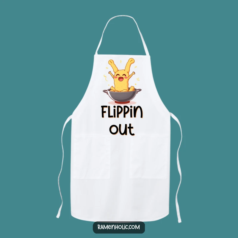 Funny Tempura Wok Leap Apron: Chef’s Hilarious Fried Food Kitchenwear