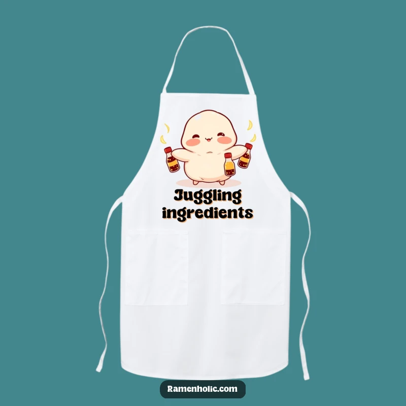 Funny Kawaii Dumpling Juggling Apron: Chef's Playful Accessory, Practical Funny Gift