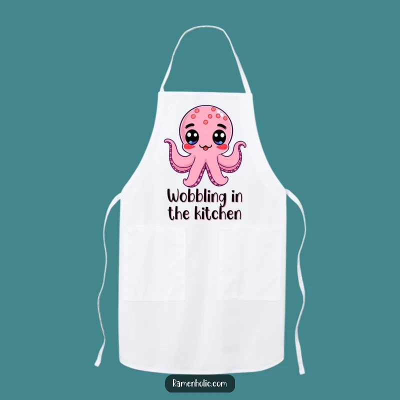 Funny Kawaii Octopus Wiener Apron: Wobble Kitchen Gift