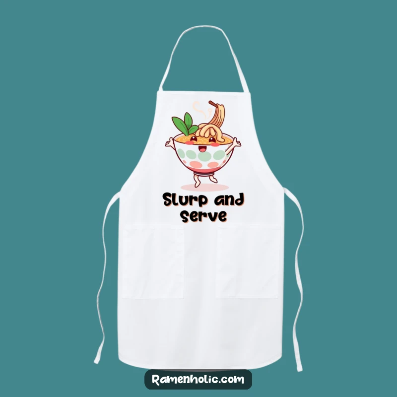 Funny Ramen Dance Apron: Kitchen Noodle Bowl, Humorous Chef Gift