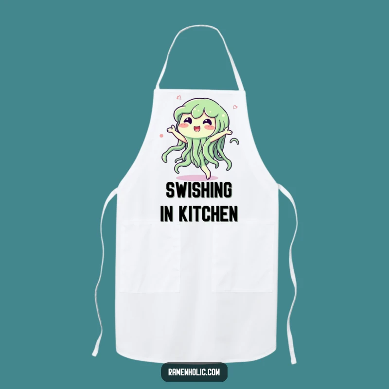 Funny Seaweed Dance Apron: Kitchen Fun with Aquatic Character Chef Style Gift!