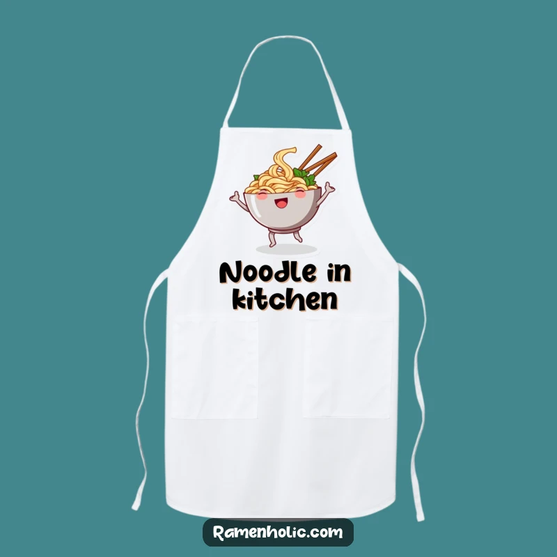 Funny Noodle Dance Apron - Cook with Giggles in This Silly Cartoon Gear