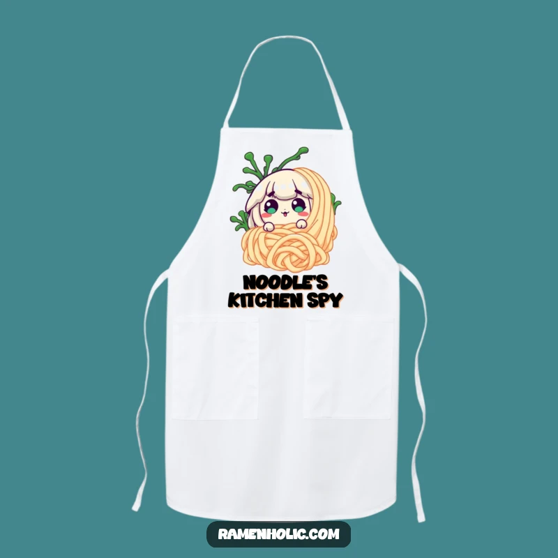 Funny Surprised Seaweed Noodle Apron - Cook Up Laughs in the Kitchen