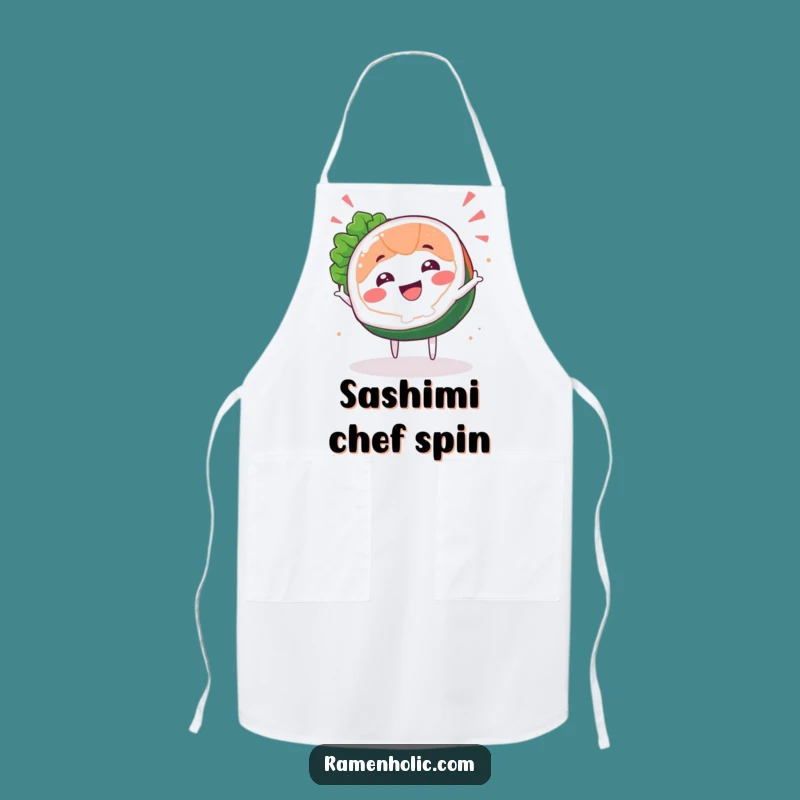 Funny Sashimi Spin Apron - Kitchen Fish Slice Wear, Perfect Funny Gift!