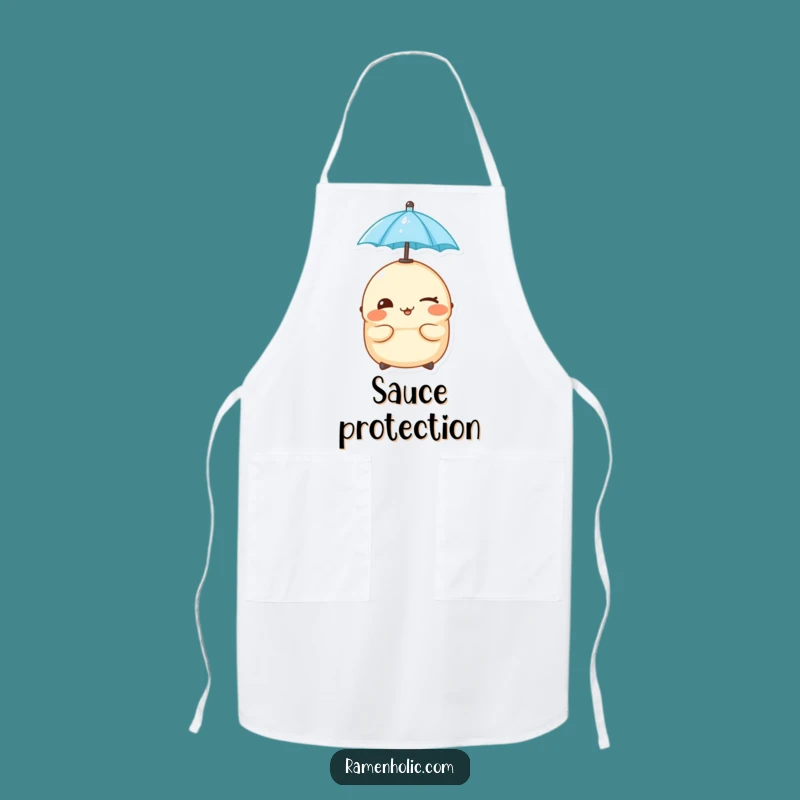 Funny Cheeky Dumpling Apron: Chef’s Playful Umbrella Kitchenwear