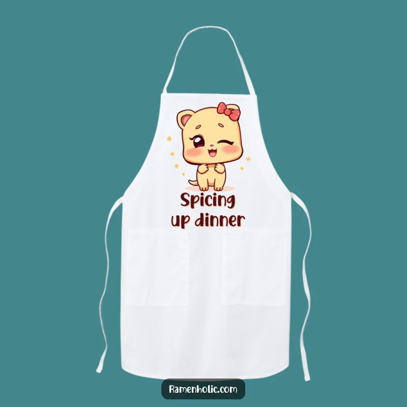 Funny Winking Ginger Apron: Cook with Playfulness and Zesty Flair