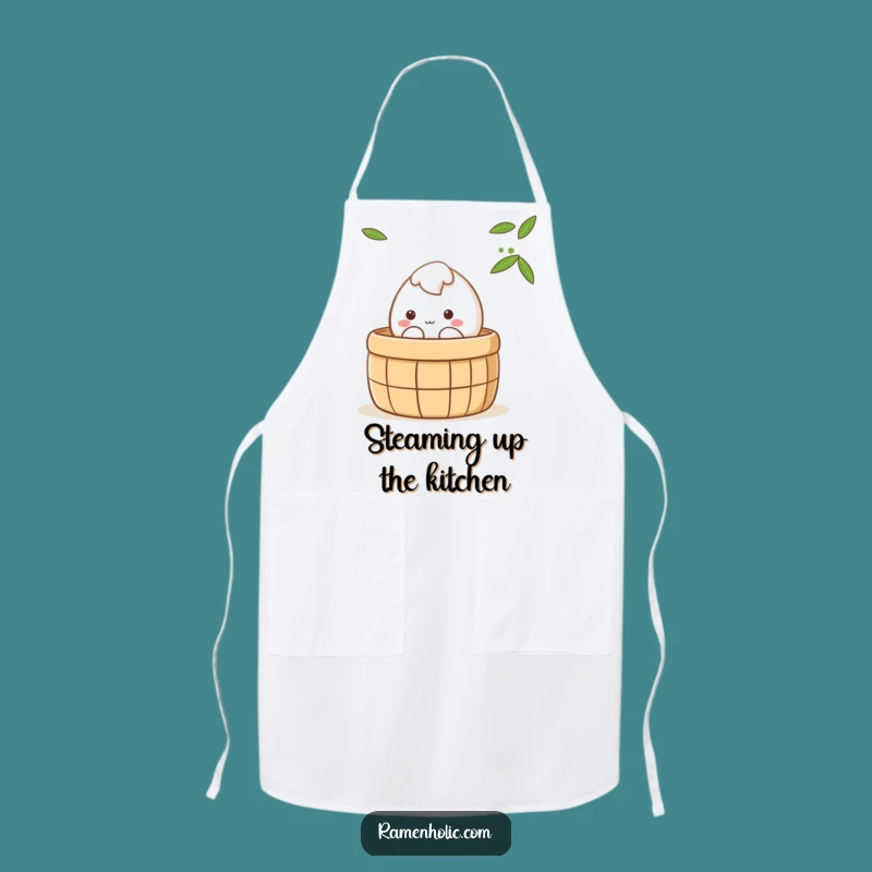 Funny Shy Mochi Apron: Cute Kawaii Steamer Chef Accessory for Bao Lovers