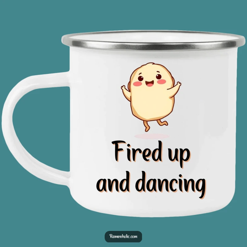 Adventure Funny Dancing Gyoza Camping Mug: Sip & Twirl, A Perfect Funny Gift!
