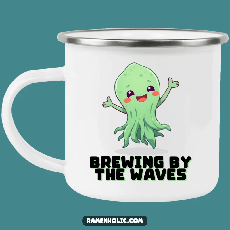 Funny Dancing Seaweed Camping Mug: Your Groovy Companion for Outdoor Fun