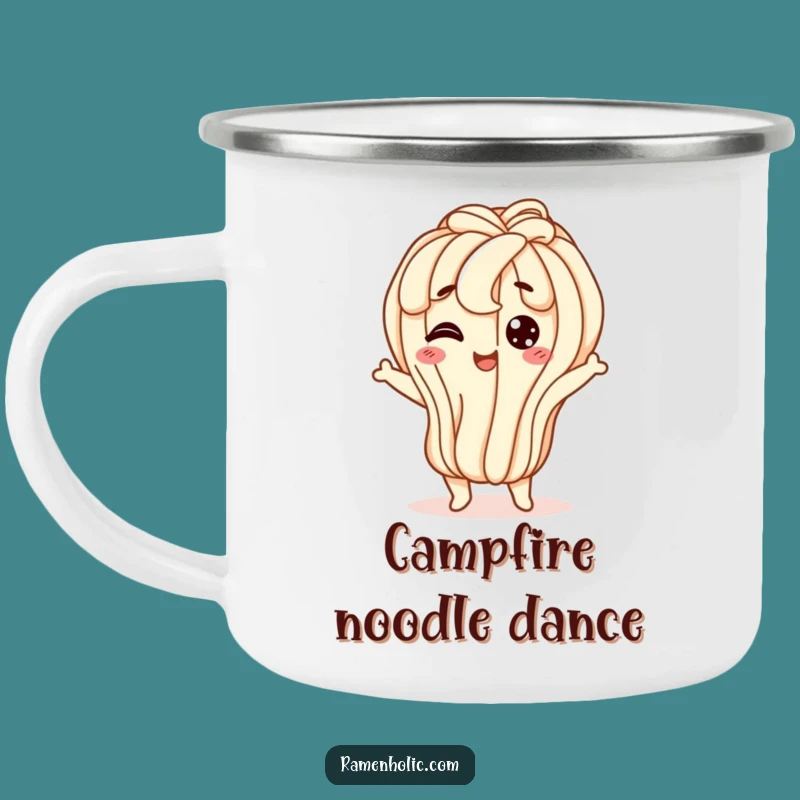 Funny Udon Camping Mug: Wiggly Jiggle, Outdoor Noodle Fun