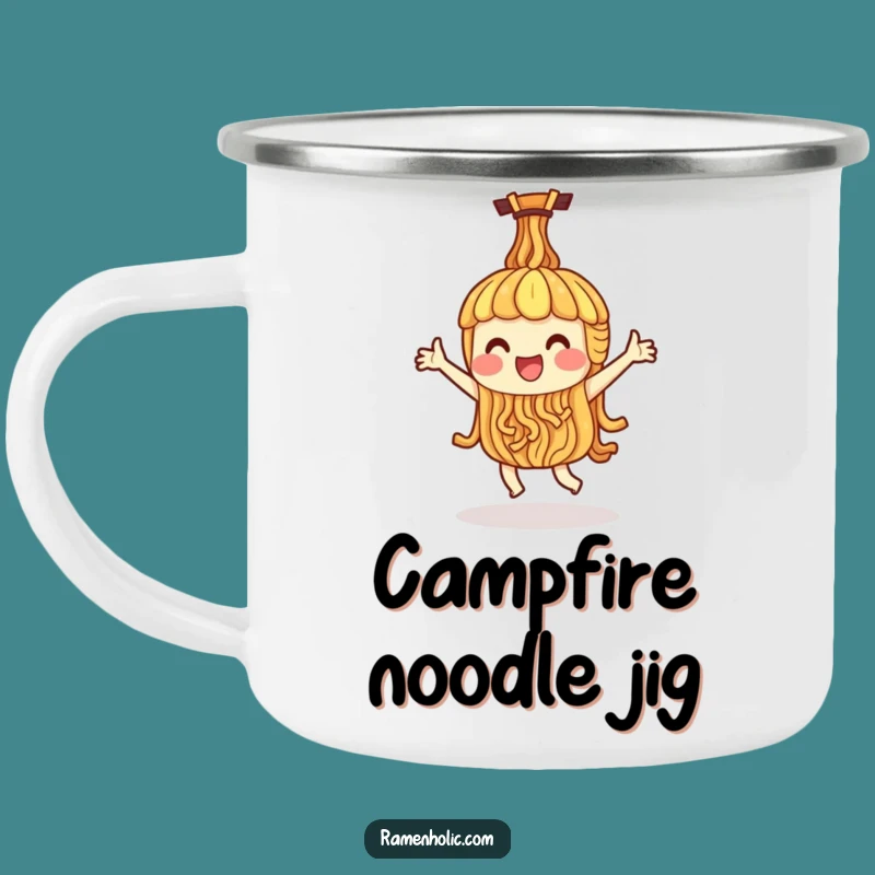 Funny Ramen Noodle Dance Camping Mug - Adventure & Joy Gift