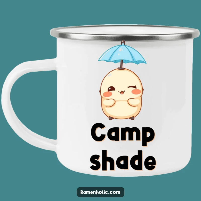 Funny Cheeky Dumpling Camping Mug: Durable, Playful Umbrella Cup