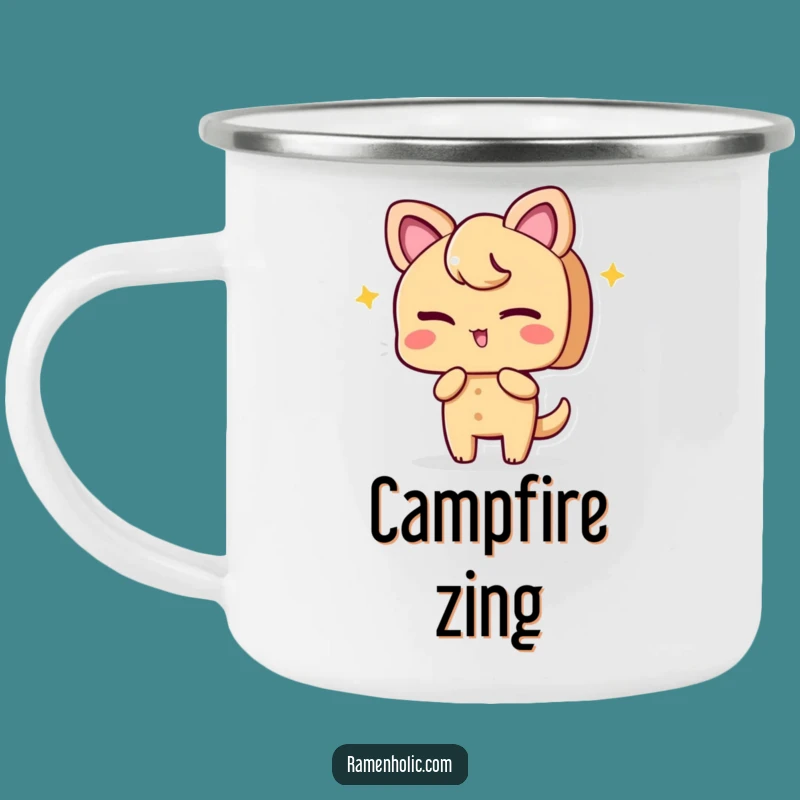 Funny Ginger Wink Camping Mug: Zesty Adventure Cup with Playful Character Gift!