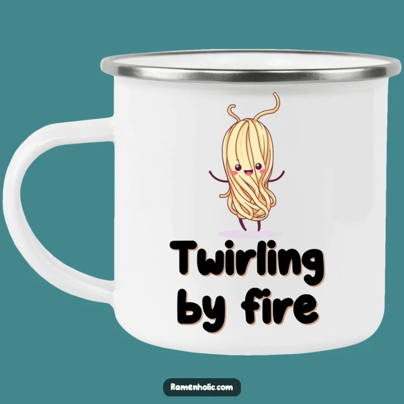 Funny Kawaii Noodle Dance Camping Mug: Outdoor Fun, Camp Funny Gift