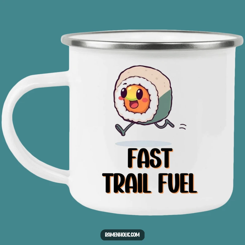 Funny Kawaii Sushi Sprint Camping Mug: Fuel Your Adventures, Camp Funny Gift