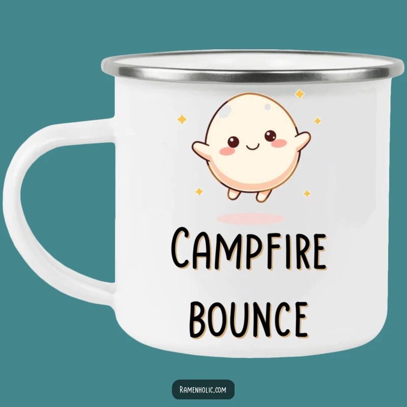 Funny Mochi Bounce Camping Mug - Durable Bouncy Character Cup, Perfect Funny Gift!
