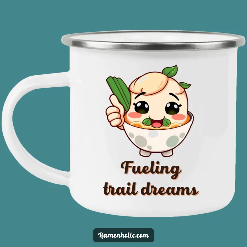 Funny Smiling Ramen Thumbs Up Camping Mug - Adventure Fuel Gift