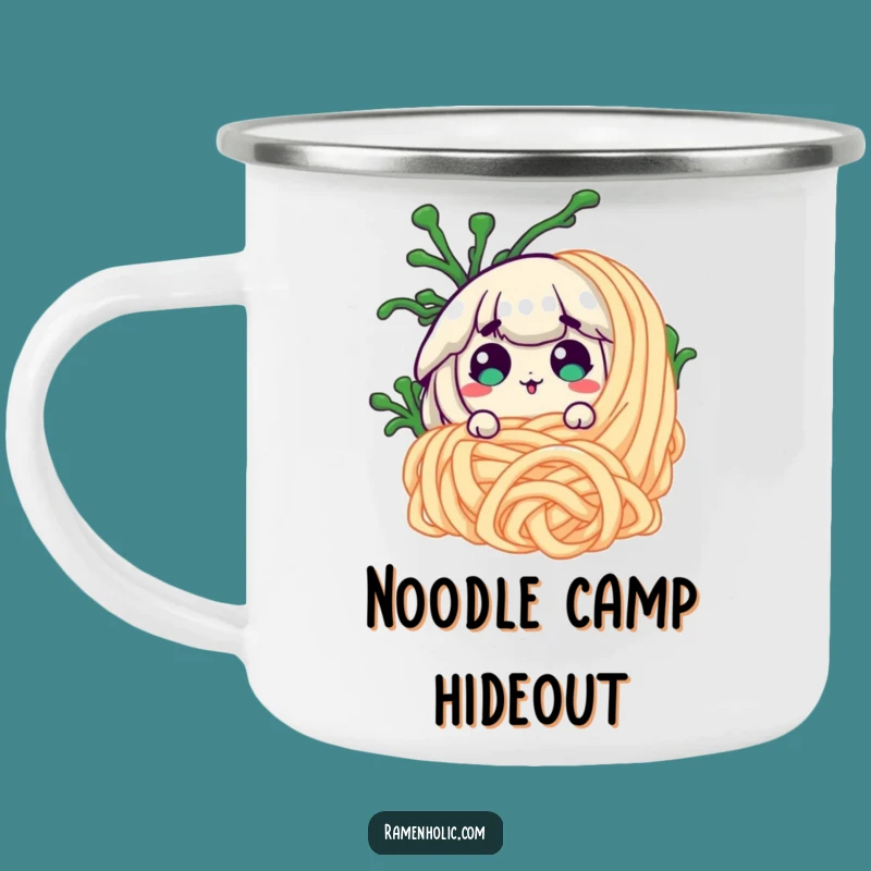 Funny Surprised Seaweed Noodle Camping Mug - Adventure Fuelled by Hilarious Eats