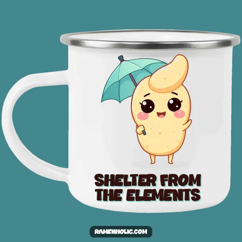 Funny Tempura Umbrella Camping Mug: Adventure with Japanese Warmth