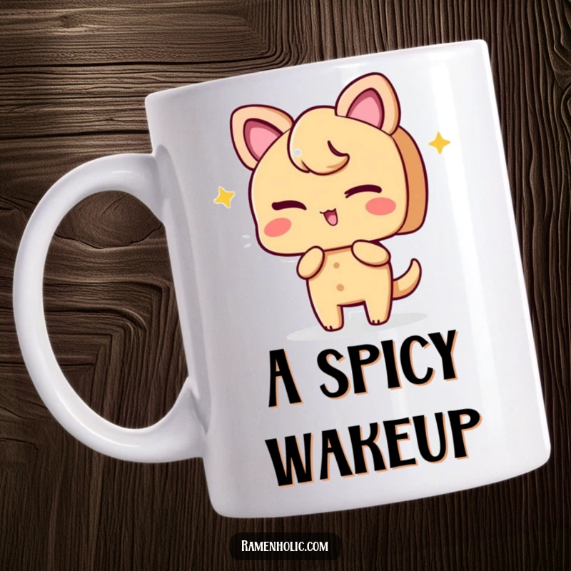 Funny mug featuring a cheeky ginger slice character giving a playful wink, radiating a fun and zesty personality.