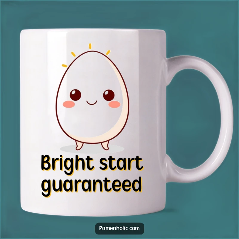 Funny Egg Smile Mug: Cheerful Breakfast Character, Perfect Sunny Gift!