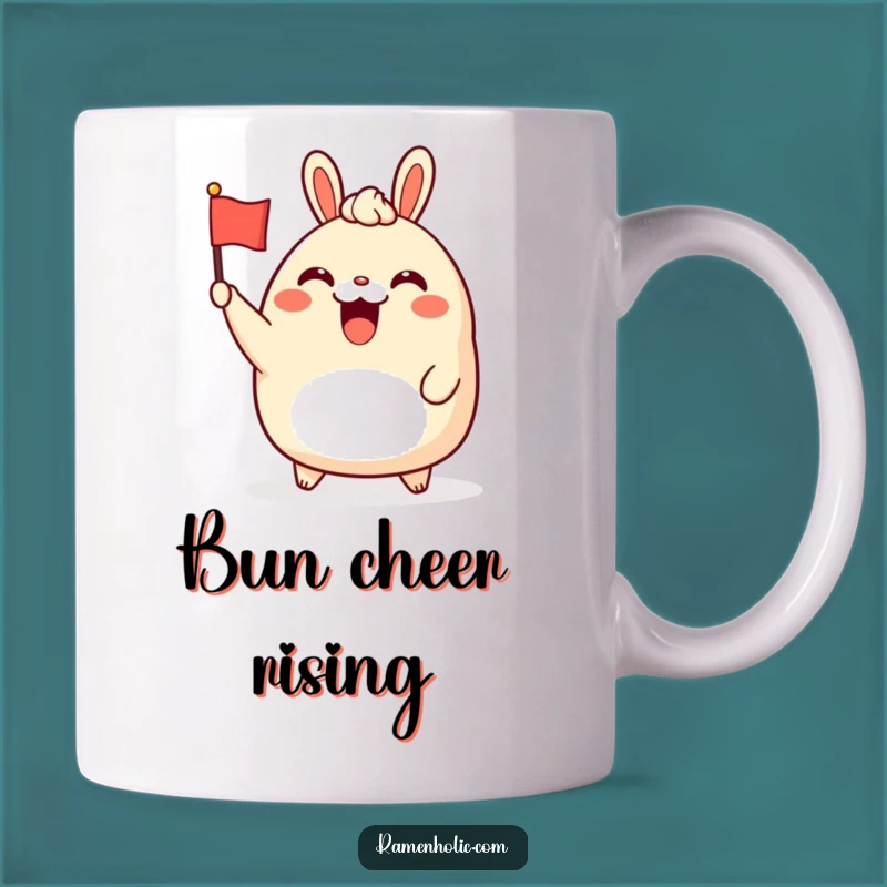 Funny Bao Bun Mug: Cheerful Waving Character Design, Perfect Gift for Steamed Bun Lovers