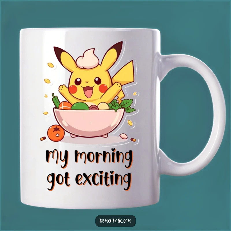 Funny Poke Bowl Mug: Energetic Foodie Gift for Joyful Mornings