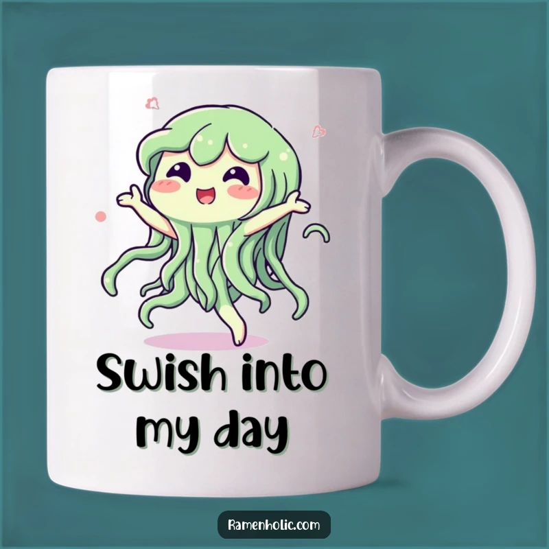 Funny Seaweed Dance Mug: Aquatic Character, Perfect Joyful Gift!