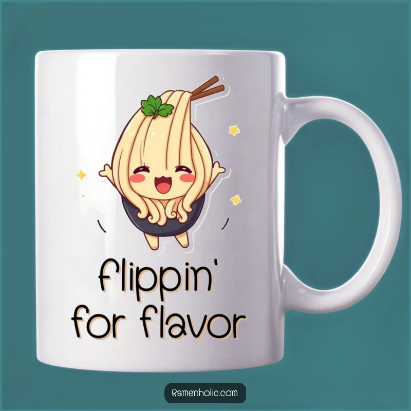 Funny Udon Flip Mug - Delighted Noodle Coffee Cup, Perfect Funny Gift!
