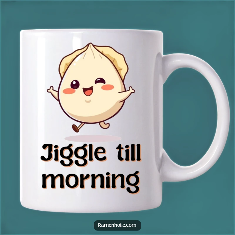 Funny Smiling Gyoza Hop Mug: Cheerful Dumpling Gift for Joyful Mornings