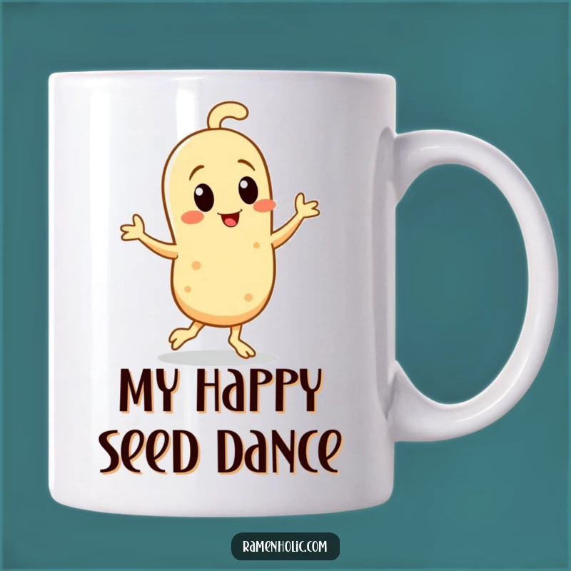 Funny Sesame Seed Jig Mug: Adorable Character Doing a Hilarious Dance - Perfect Gift Idea!