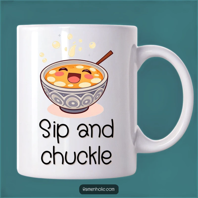Funny Miso Soup Overflow Mug: Hilarious Laughing Bowl Gift for Soup Lovers