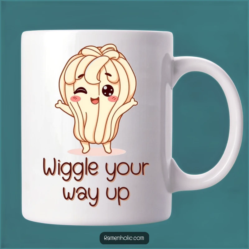 Funny Udon Mug: Wiggly Jiggle Joy, Perfect Humorous Noodle Gift
