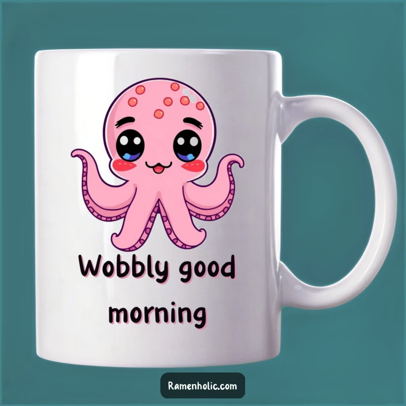 Funny Kawaii Octopus Wiener Mug: Googly Eyed Wobble Gift for Laughs