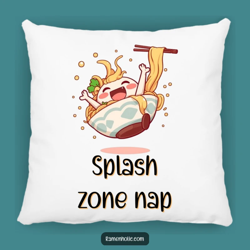 Cozy Funny Ramen Somersault Pillow: Soft, Comical Noodle Character Decor