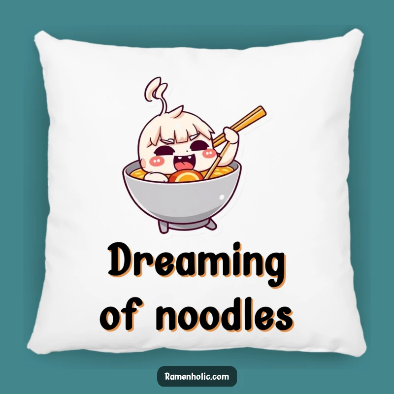 Soft Funny Chopstick Ramen Pillow - Cozy Foodie Companion Gift