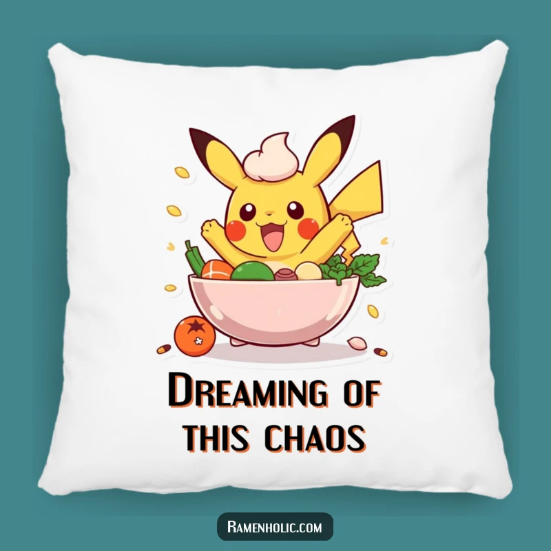 Funny Poke Bowl Pillow: Comfy Cushion with a Kick
