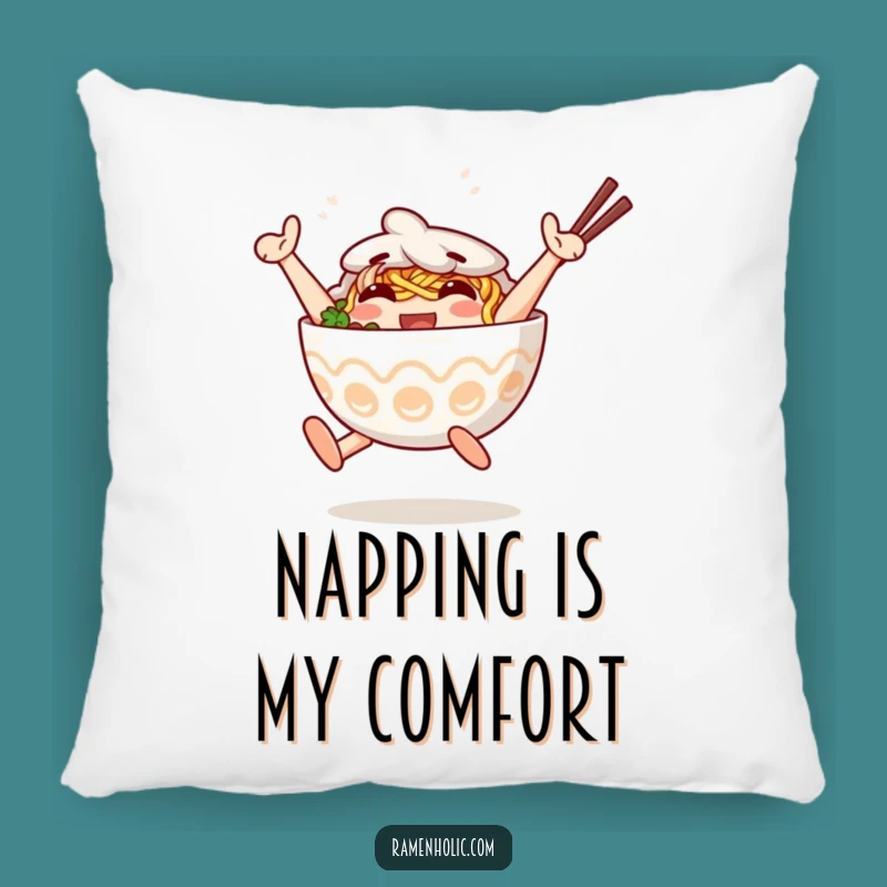 Funny Jumping Ramen Pillow: Happy Bowl Pal, Cozy Funny Gift!