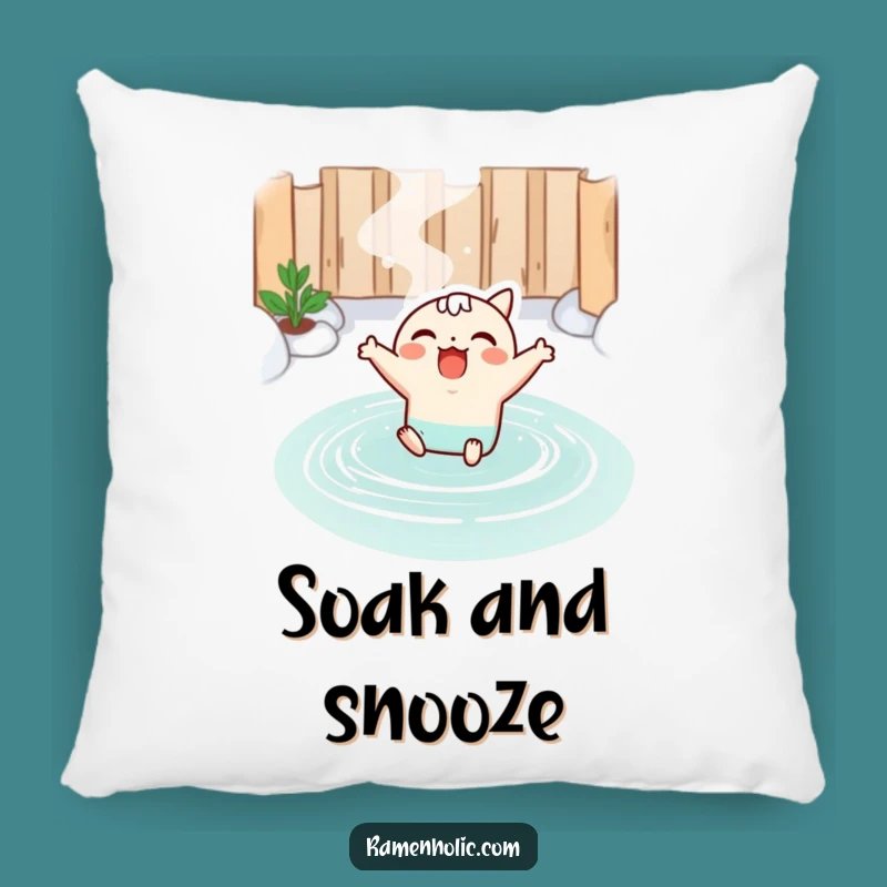 Funny Kawaii Miso Soup Hot Spring Pillow: Soft Soup Cushion, Relaxing Funny Gift