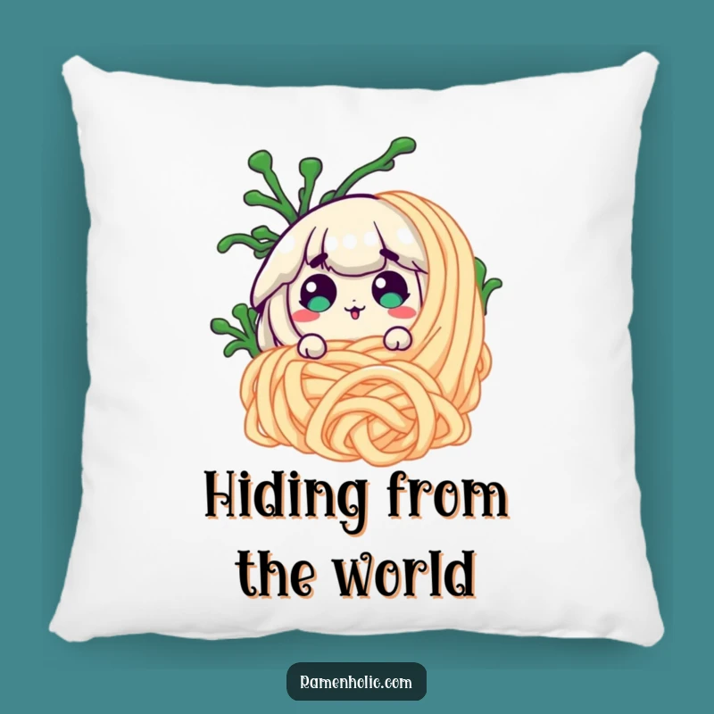 Funny Surprised Seaweed Noodle Pillow - Cozy Comfort with a Hilarious Twist
