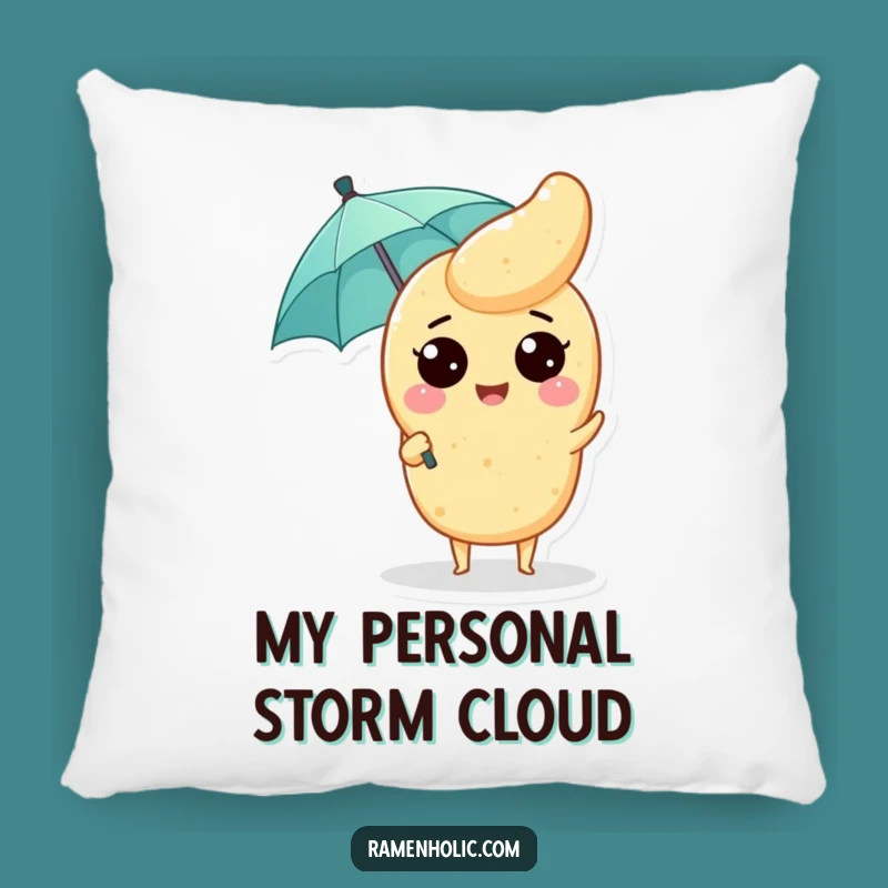Funny Tempura Umbrella Pillow: Comfy Japanese Food Accent Pillow