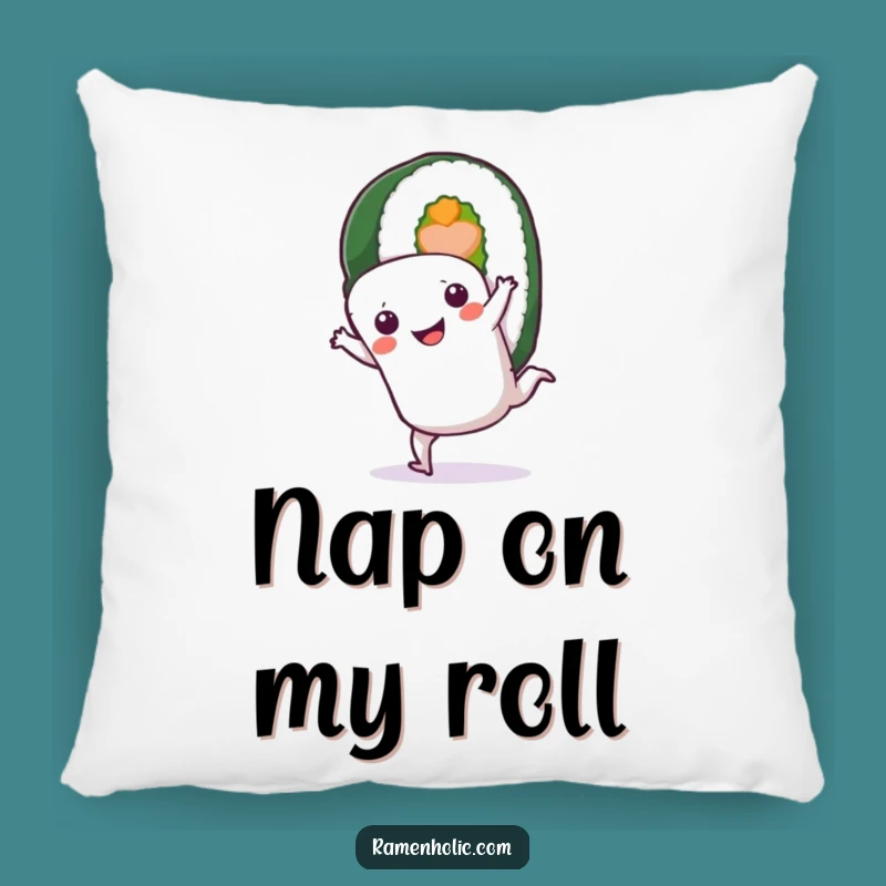 Cozy Funny Sushi Roll Cartwheel Pillow: Comfort Meets Comedy