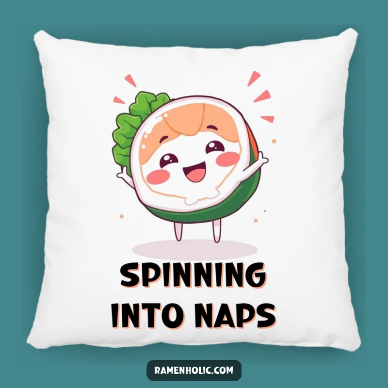 Funny Sashimi Spin Pillow - Soft Fish Slice Cushion, Perfect Funny Gift!