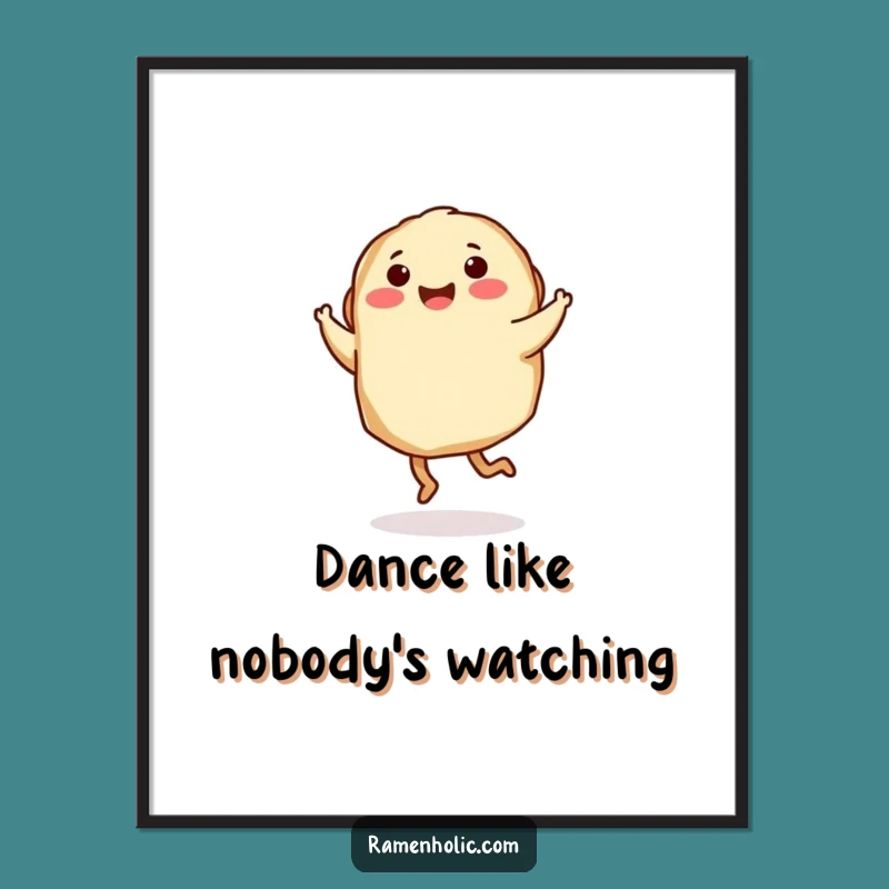 Funny Dancing Gyoza Digital Print: Instant Energy, A Cool Funny Gift!