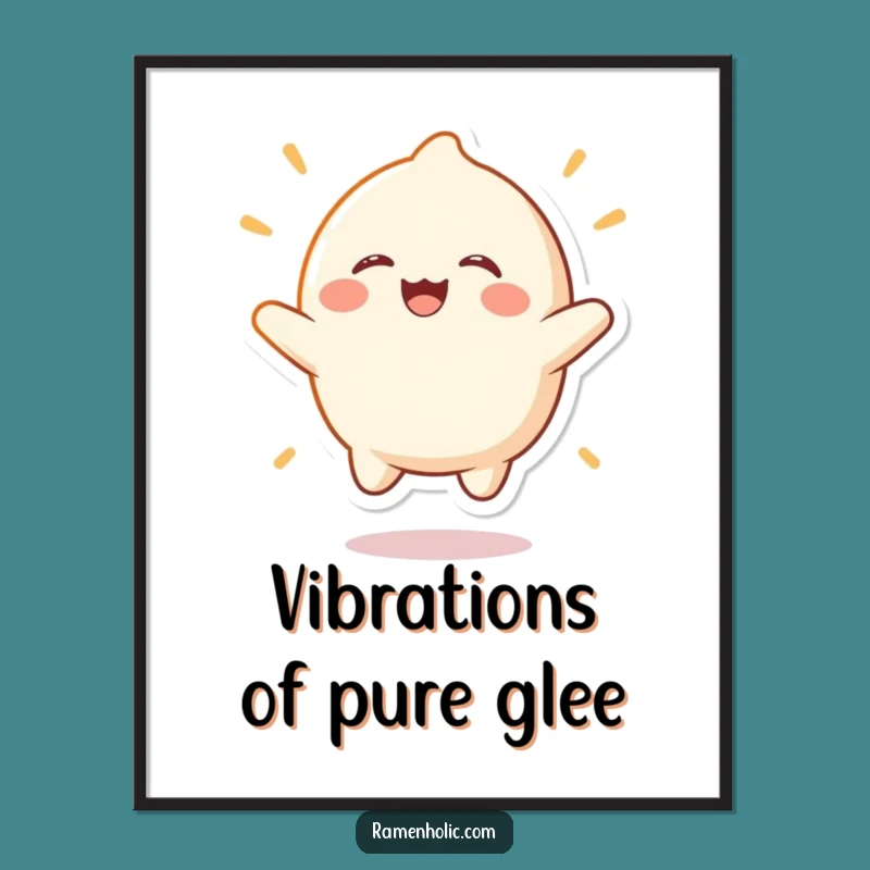 Funny Bouncing Mochi Digital Art: Instant Joyful Decor with this Hilarious Print