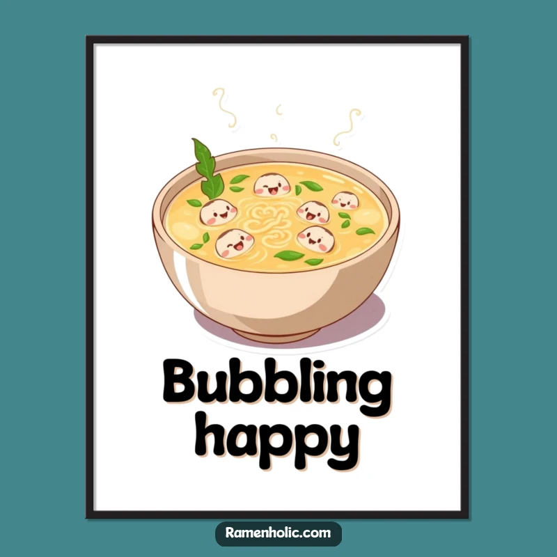 Funny Broth Laughs Digital Art Print - Instant Cartoon Joy for Soup Lovers